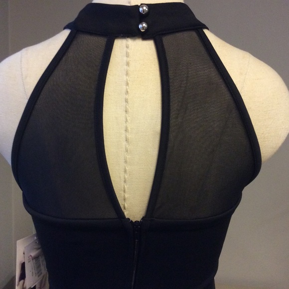 💍 NWT! Jewel Waist Fit-and-Flare Black Dress - Picture 5 of 5